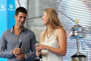 Nole Djokovic e Vika Azarenka ©Graham Denholm/Getty Images