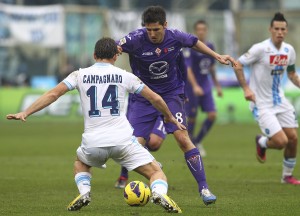 Fiorentina-Napoli, papera De Sanctis, Cavani fa 100 | ©  Marco Luzzani/Getty Images