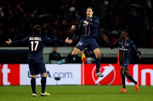Zlatan Ibrahimovic festeggia il gol - © Dean Mouhtaropoulos/Getty Images
