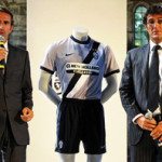 Jean Claude Blanc e Ciro Ferrara alla presentazione della maglia Juventus