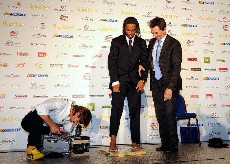 Golden Foot 2009: Ronaldinho nella Wall of Fame