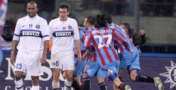 Serie A: “Clamoroso al Cibali”, l’Inter crolla a Catania