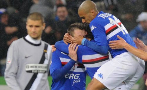 La Juve cade ancora, eurogol di Cassano e Sampdoria al quarto posto