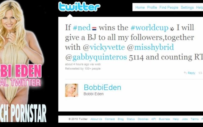 Il Mondiale si fa hot: Bobbi Eden promette sesso orale per la sua Olanda
