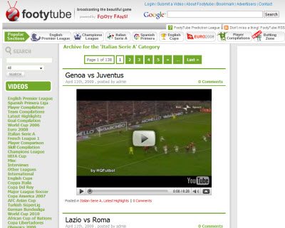 FootyTube: uno Youtube per gli appassionati di calcio