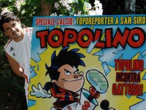 Gattuso incontra Topolino per la Supertopocoppa