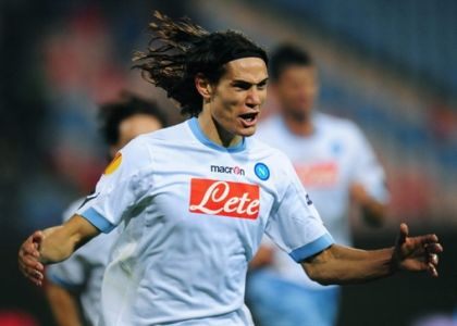 Pagelle Napoli-Lazio. Terno secco di Cavani