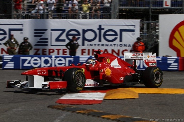 F1: Alonso e la Ferrari finalmente davanti nelle seconde libere a Montecarlo