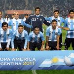 Argentine national team pose before a 20