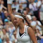 Czech player Petra Kvitova celebrates af