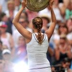 Czech player Petra Kvitova holds the tro