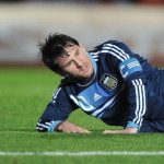Argentine forward Lionel Messi is seen o