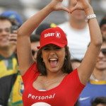 Paraguayan supporter Larissa Riquelme po