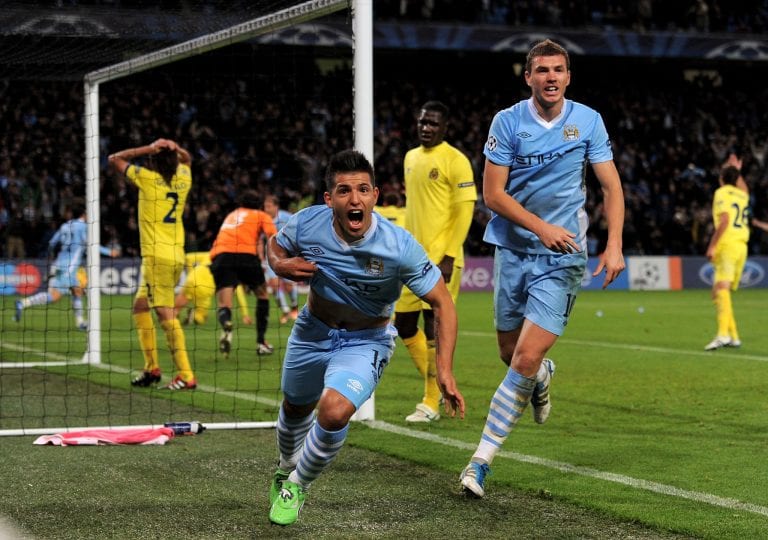 Aguero toglie il sorriso al Napoli, Manchester City-Villareal 2-1 al fotofinish