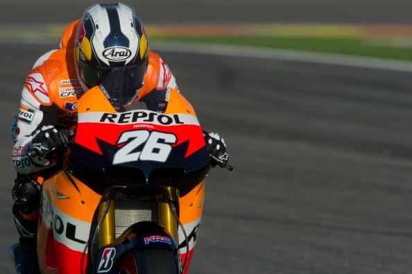 Pedrosa il più veloce nei test a Valencia, Rossi 6°