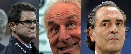 Tre italiani ad Euro 2012. Trapattoni, Capello e Prandelli