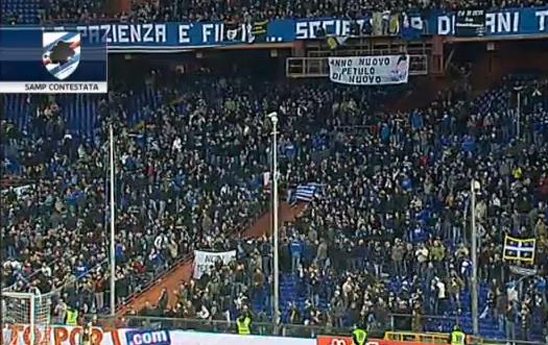 Samp contestata. I tifosi chiedono la testa di Sensibile