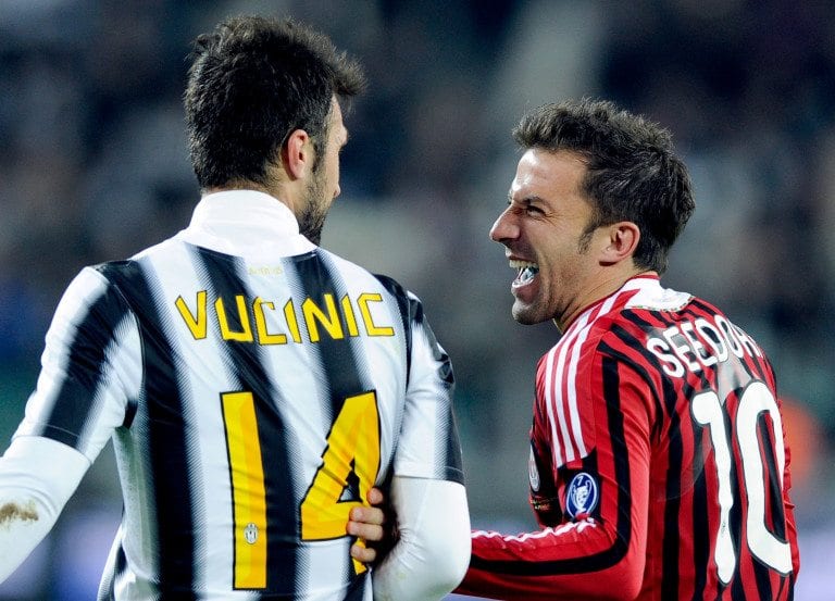 Juventus Milan Coppa Italia, a Roma nel segno di Del Piero e Vucinic
