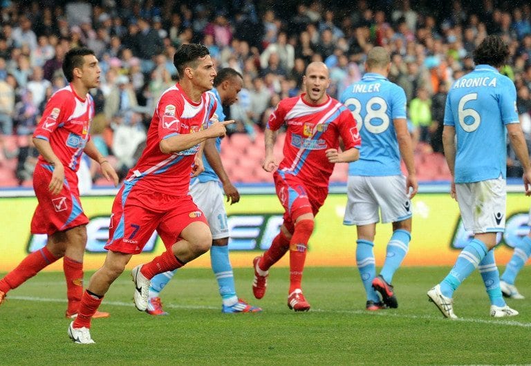 Napoli – Catania 2-2, Lanzafame ammutolisce il San Paolo