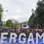 Atalanta supporters pay hommage to Itali
