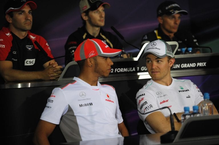 F1, Hamilton e Rosberg nelle prime libere in Bahrain