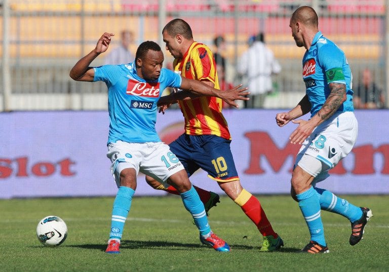 Lecce – Napoli 0-2, Hamsik e Cavani piegano i giallorossi
