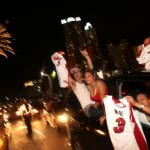 Miami Heat Fans Gather To Watch NBA Finals