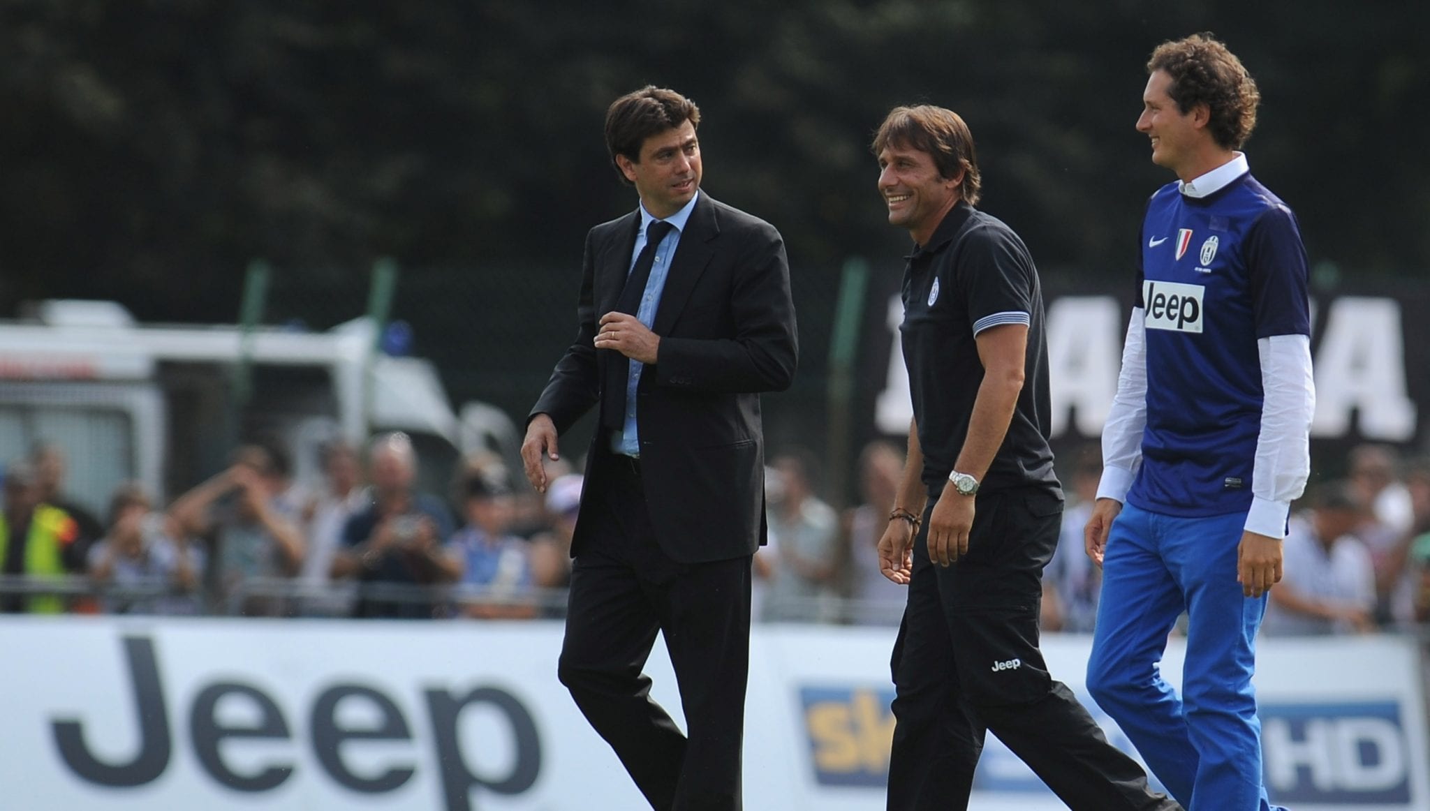 Andrea Agnelli, Antonio Conte e John Elkann
