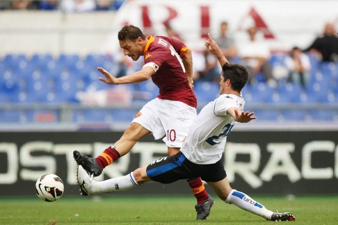 Francesco Totti in Roma-Atalanta