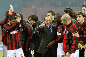 AC Milan's president Silvio Berlusconi (