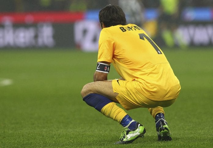 Gigi Buffon durante Milan-Juventus