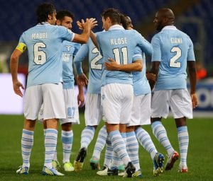 Lazio-Udinese, i biancocelesti celebrano la vittoria per 3-0 