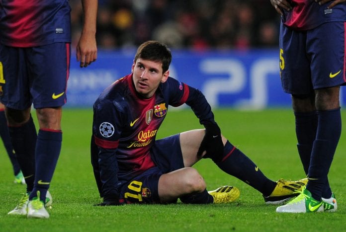 Messi, solo contusione al ginocchio sinistro