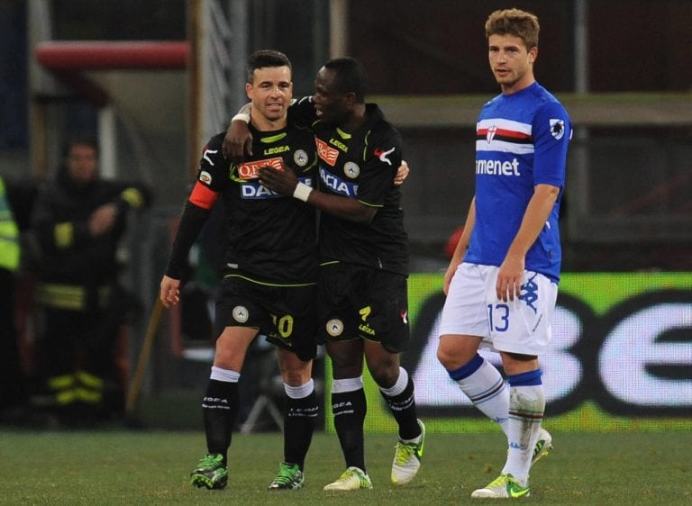 Sampdoria-Udinese 0-2, decidono Danilo e Di Natale