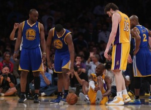 Infortunio a Kobe Bryant | © Jeff Gross / Getty Images