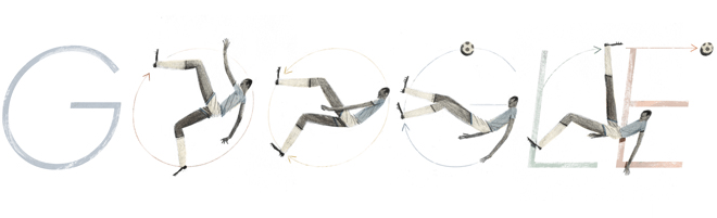 La bicicleta di Leônidas da Silva  nel doodle di Google