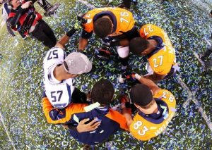 I Seahawks  festeggiano la vittoria del Super Bowl XLVIII | ©  Jamie Squire/Getty Images