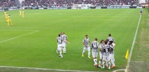 Esultanza della Juventus dopo la rete di Marchisio | Foto Facebook