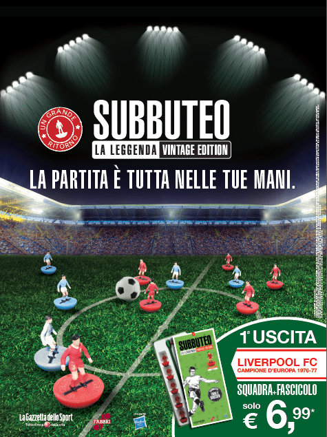 “Subbuteo La leggenda – Vintage Edition” in edicola con Gazzetta Dello Sport