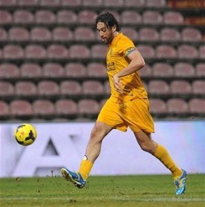 La palombella di Luca Toni contro il Sassuolo, il suo decimo gol in campionato|© Giuseppe Bellini, Getty Images 