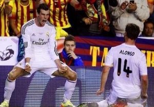L'esultanza di Gareth Bale