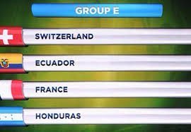 Brasile 2014: gruppo E con Svizzera, Francia, Ecuador e Honduras
