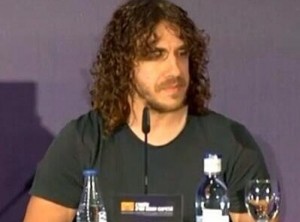 Carles Puyol in conferenza stampa
