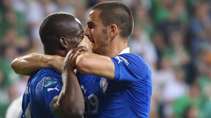 Nell’intervallo di Italia-Uruguay lite tra Bonucci e Balotelli