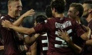 La gioia dei calciatori del Torino