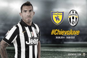 La locandina di Chievo-Juventus direttamente dalla pagina ufficiale bianconera / Il Pallonaro