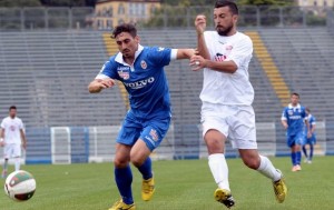 Andrea Le Noci in azione nel match di Bergamo