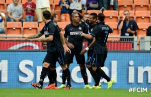 Esultanza dopo un gol dell'Inter