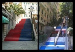 Un esempio delle scalinate di Genova