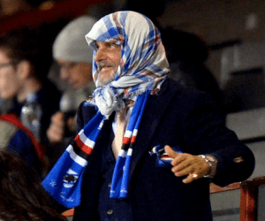 Massimo Ferrero allo stadio mentre segue la sua Sampdoria | Foto Twitter 